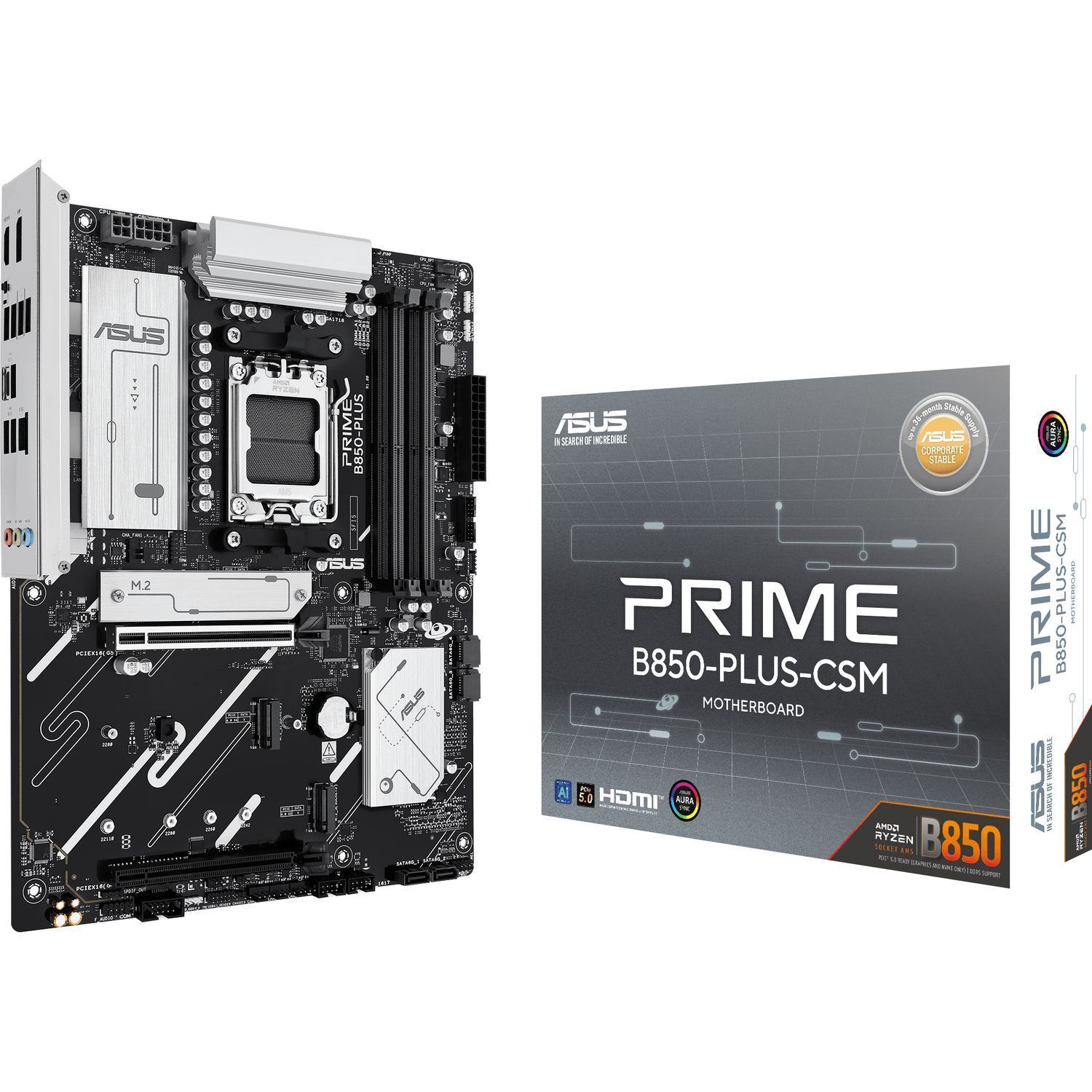 Материнская плата ASUS PRIME B850-PLUS-CSM//AM5 B850 USB10G AURA MB